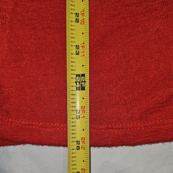 Bobeau Women's M RED Rayon Blend Semi Sheer Long Sleeve Open Front Cardigan - Picture 11 of 11